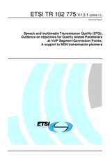 Standard ETSI TR 102775-V1.3.1 2.11.2009 preview