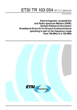 Standard ETSI TR 103054-V1.1.1 30.7.2010 preview