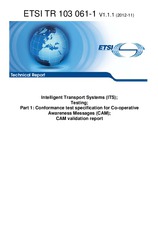 Standard ETSI TR 103061-1-V1.1.1 8.11.2012 preview