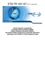 Standard ETSI TR 103137-V1.1.1 17.1.2014 preview