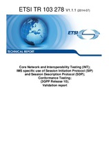 Standard ETSI TR 103278-V1.1.1 31.7.2014 preview