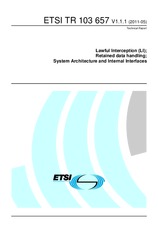 Standard ETSI TR 103657-V1.1.1 16.5.2011 preview