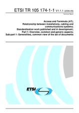 Standard ETSI TR 105174-1-1-V1.1.1 15.9.2006 preview
