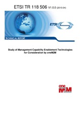 Standard ETSI TR 118506-V1.0.0 10.4.2015 preview