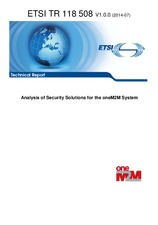 Standard ETSI TR 118508-V1.0.0 25.7.2014 preview