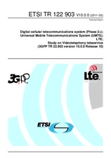 Standard ETSI TR 122903-V10.0.0 19.5.2011 preview