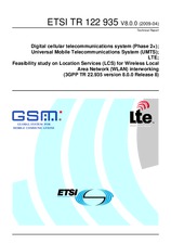 Standard ETSI TR 122935-V8.0.0 21.4.2009 preview