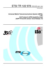 Standard ETSI TR 122978-V10.0.0 19.5.2011 preview