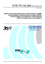 Standard ETSI TR 123909-V4.0.0 31.3.2001 preview