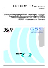 Standard ETSI TR 123911-V4.0.0 31.3.2001 preview