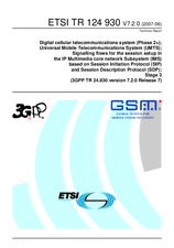 Standard ETSI TR 124930-V7.2.0 17.7.2007 preview