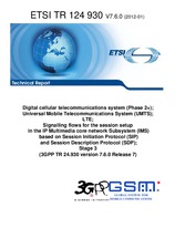 Standard ETSI TR 124930-V7.6.0 10.1.2012 preview