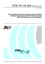 Standard ETSI TR 125928-V4.0.1 31.3.2001 preview