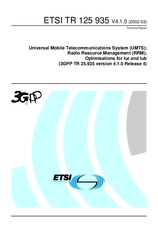 Standard ETSI TR 125935-V4.1.0 31.3.2002 preview