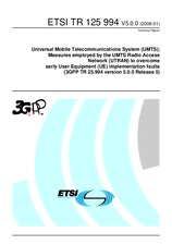 Standard ETSI TR 125994-V5.0.0 22.1.2008 preview