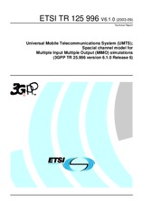 Standard ETSI TR 125996-V6.1.0 27.1.2004 preview