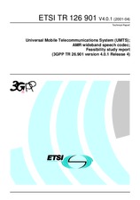 Standard ETSI TR 126901-V4.0.1 14.8.2001 preview