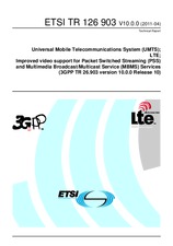 Standard ETSI TR 126903-V10.0.0 20.4.2011 preview