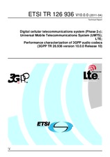 Standard ETSI TR 126936-V10.0.0 20.4.2011 preview