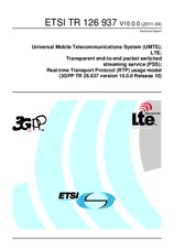 Standard ETSI TR 126937-V10.0.0 20.4.2011 preview