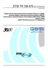 Standard ETSI TR 126975-V4.1.0 30.9.2001 preview