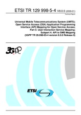 Standard ETSI TR 129998-5-4-V8.0.0 19.1.2009 preview