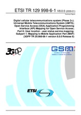 Standard ETSI TR 129998-6-1-V8.0.0 19.1.2009 preview