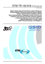 Standard ETSI TR 133918-V7.0.0 30.6.2007 preview