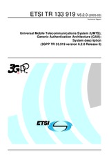 Standard ETSI TR 133919-V6.2.0 31.3.2005 preview