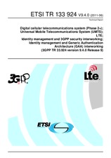 Standard ETSI TR 133924-V9.4.0 30.6.2011 preview