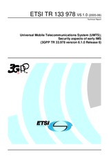 Standard ETSI TR 133978-V6.1.0 27.6.2005 preview