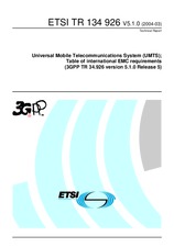 Standard ETSI TR 134926-V5.1.0 31.3.2004 preview