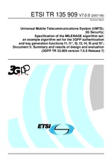 Standard ETSI TR 135909-V7.0.0 25.6.2007 preview