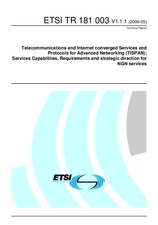 Standard ETSI TR 181003-V1.1.1 12.5.2006 preview