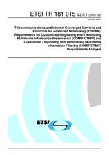 Standard ETSI TR 181015-V2.0.1 20.8.2007 preview