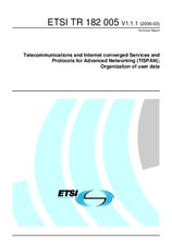 Standard ETSI TR 182005-V1.1.1 7.3.2006 preview