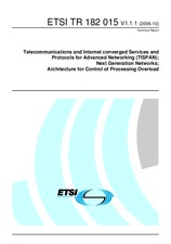 Standard ETSI TR 182015-V1.1.1 6.10.2006 preview