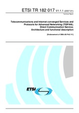 Standard ETSI TR 182017-V1.1.1 19.1.2007 preview