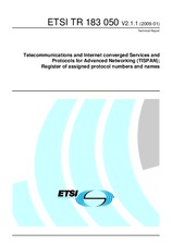 Standard ETSI TR 183050-V2.1.1 7.1.2009 preview