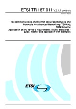 Standard ETSI TR 187011-V2.1.1 11.7.2008 preview