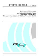 Standard ETSI TS 100220-1-V1.1.1 21.10.1999 preview