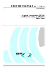 Standard ETSI TS 100394-1-V2.3.1 5.12.2000 preview
