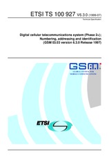 Standard ETSI TS 100927-V6.3.0 30.7.1999 preview