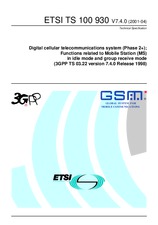 Standard ETSI TS 100930-V7.4.0 25.4.2001 preview