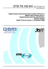 Standard ETSI TS 100941-V7.1.0 31.12.2001 preview