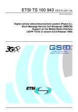 Standard ETSI TS 100943-V8.0.0 3.8.2001 preview