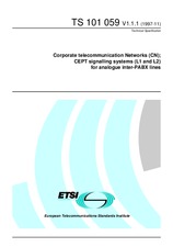 Standard ETSI TS 101059-V1.1.1 30.11.1997 preview