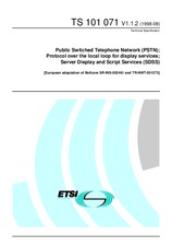 WITHDRAWN ETSI TS 101071-V1.1.2 31.7.1998 preview