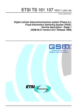 WITHDRAWN ETSI TS 101107-V8.0.1 1.6.2001 preview