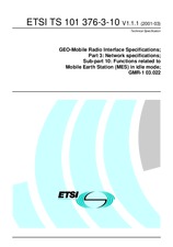 Standard ETSI TS 101376-3-10-V1.1.1 15.3.2001 preview